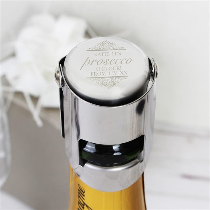 personalised prosecco bottle stopper