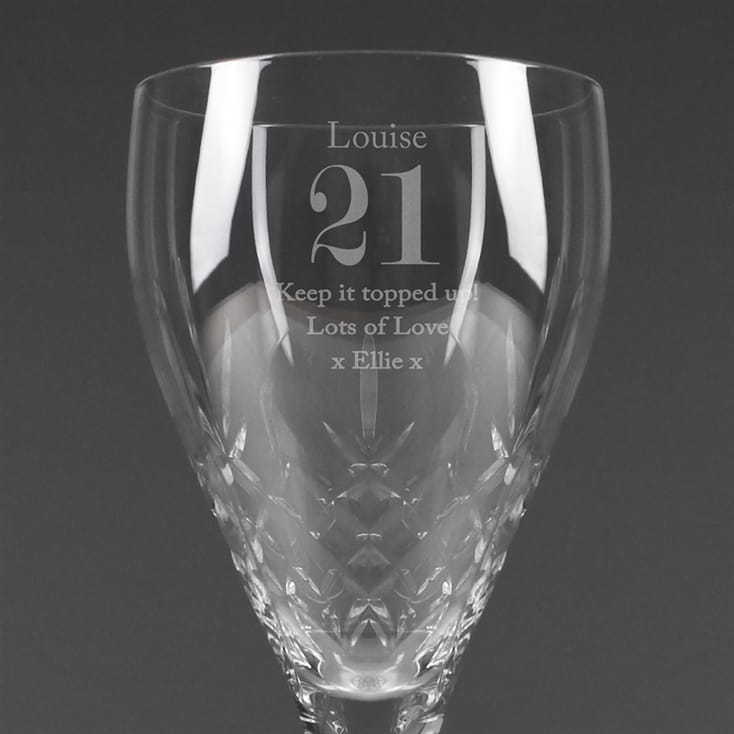 Personalised Birthday Crystal Wine Glass