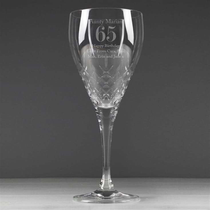 Personalised Birthday Crystal Wine Glass