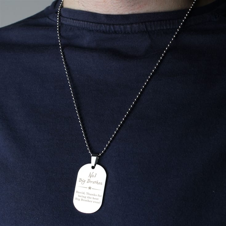 brother dog tag necklace