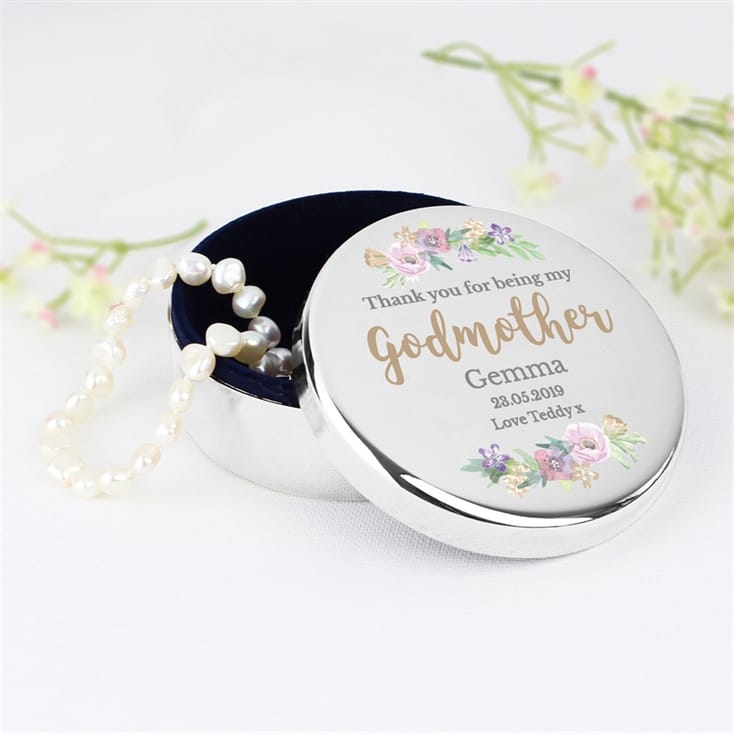 Personalised Godmother Small Trinket Box