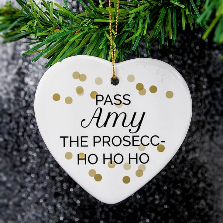 Personalised Gin or Prosecco Christmas Decoration 