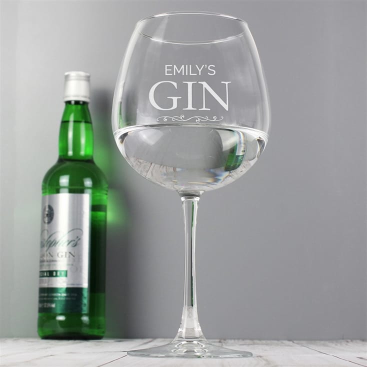 Personalised Gin Balloon Glass Find Me A Gift