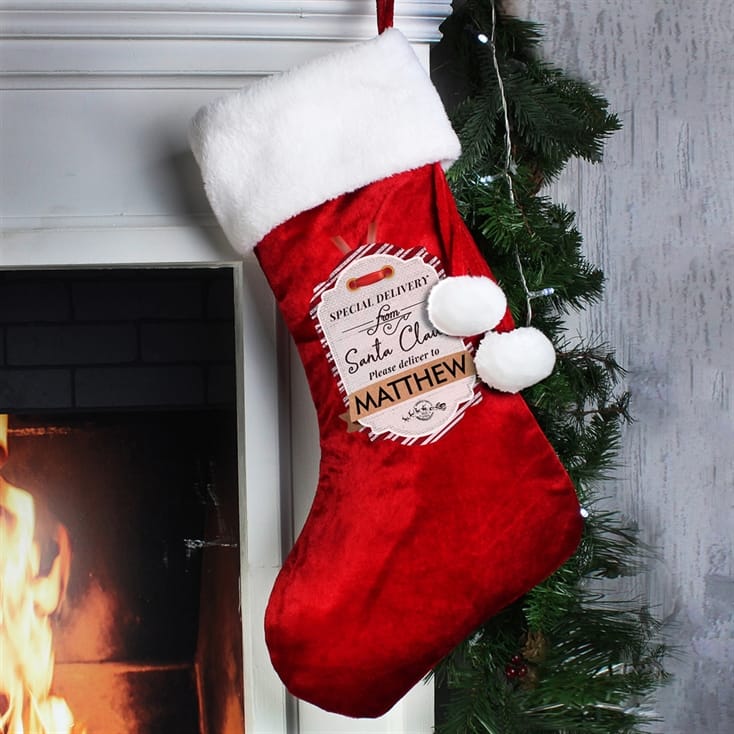 Personalised Special Delivery Luxury Stocking Find Me A Gift
