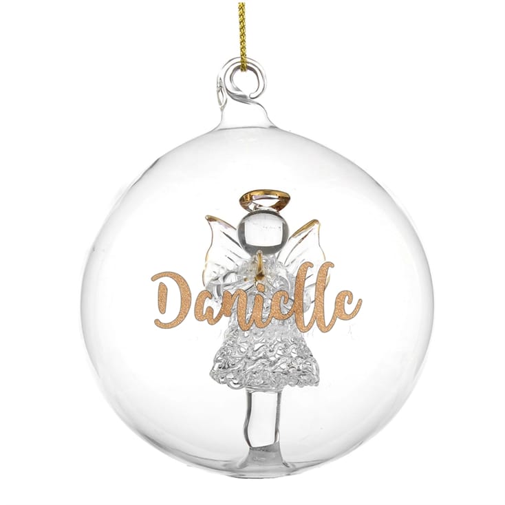 Personalised Glass Christmas Bauble