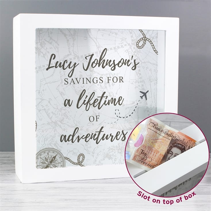 Personalised Travel Fund Money Box Find Me A Gift