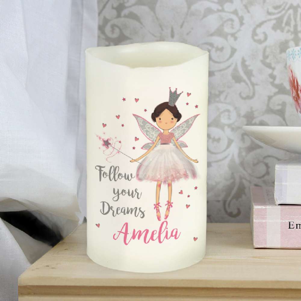 Personalised Fairy Princess LED Candle