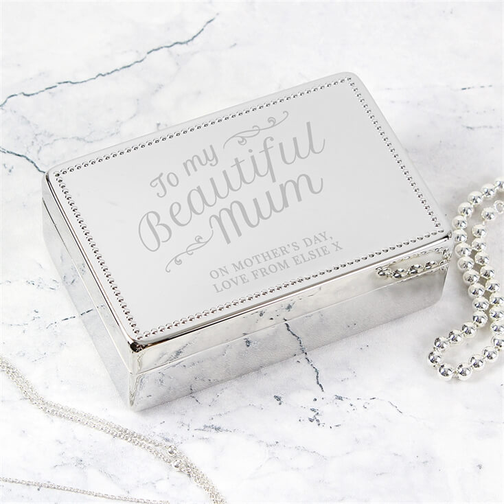 Personalised Beautiful Mum Jewellery Box