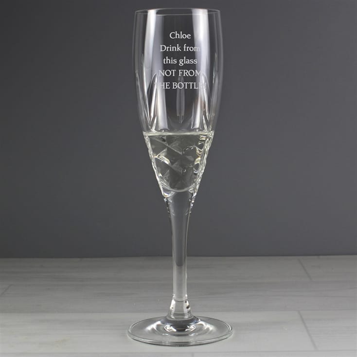 Personalised Crystal Champagne Flute