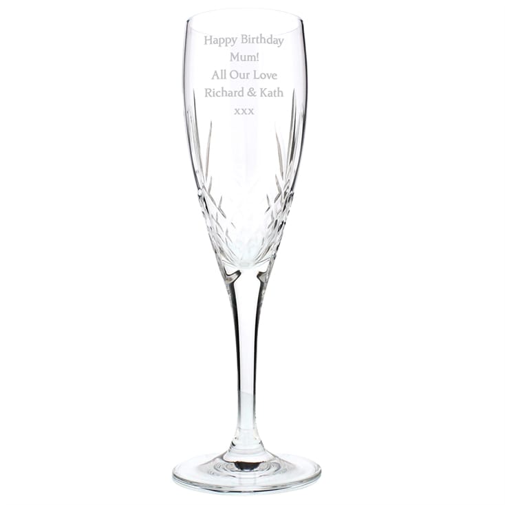 Personalised Crystal Champagne Flute