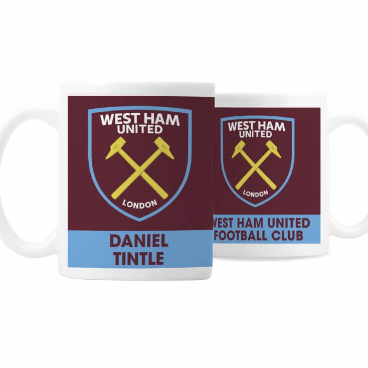 Personalised Football Club Bold Crest Mugs