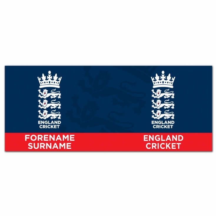 Personalised England Cricket Bold Crest Mug