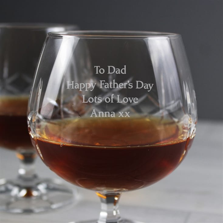 Small Crystal Personalised Brandy Glass