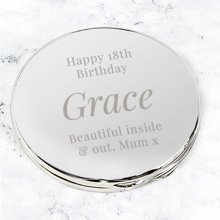 Engraved Big Role Compact Mirror