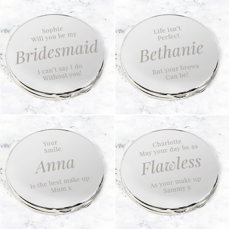 Engraved Big Role Compact Mirror