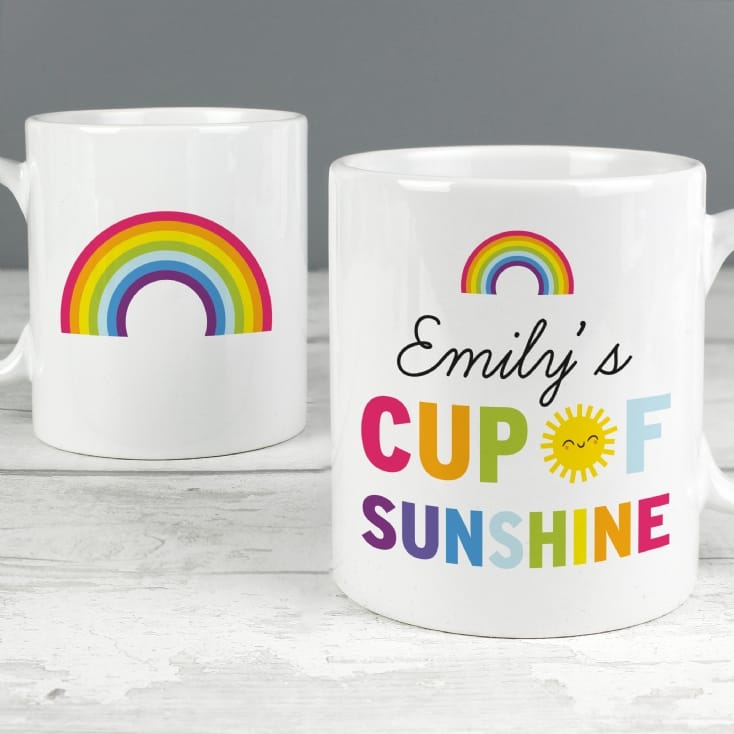 Personalised Rainbow Cup of Sunshine Mug