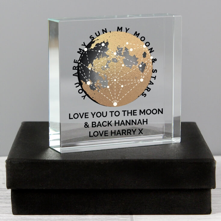 Personalised You Are My Sun My Moon Large Crystal Token