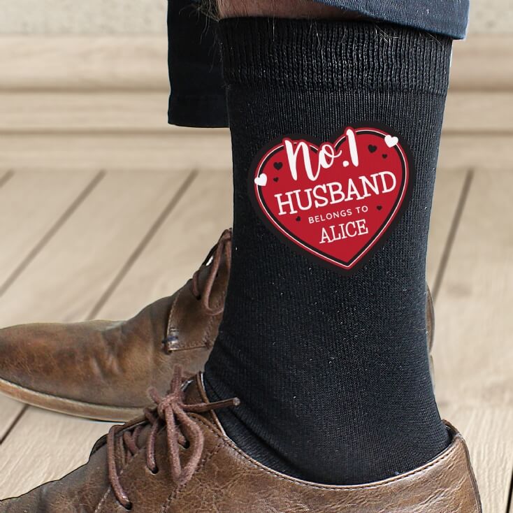 Personalised Hearts No.1 Men's Socks