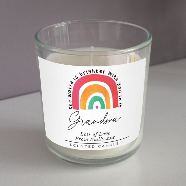 Personalised You Make The World Brighter Candle