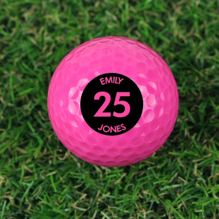 Personalised Pink Golf Balls