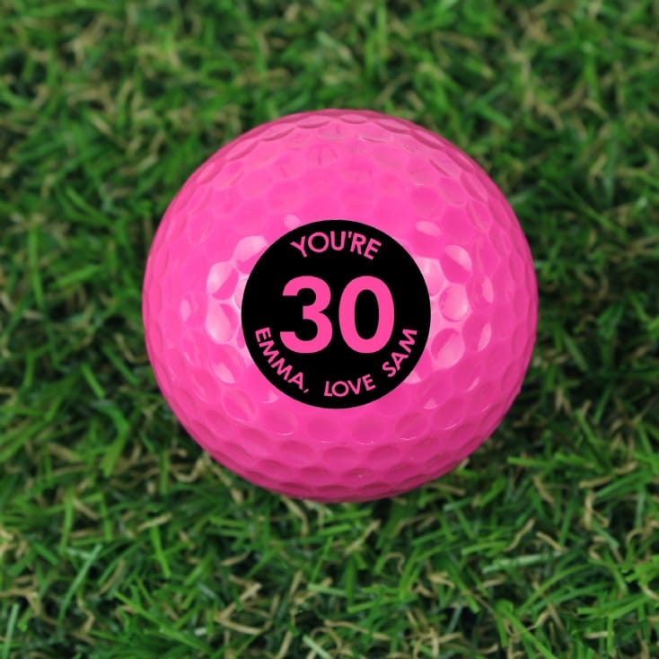 Personalised Pink Golf Balls
