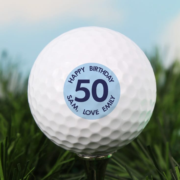 Personalised Blue Age Golf Ball