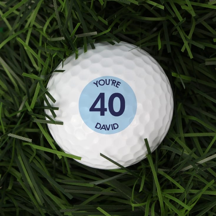 Personalised Blue Age Golf Ball