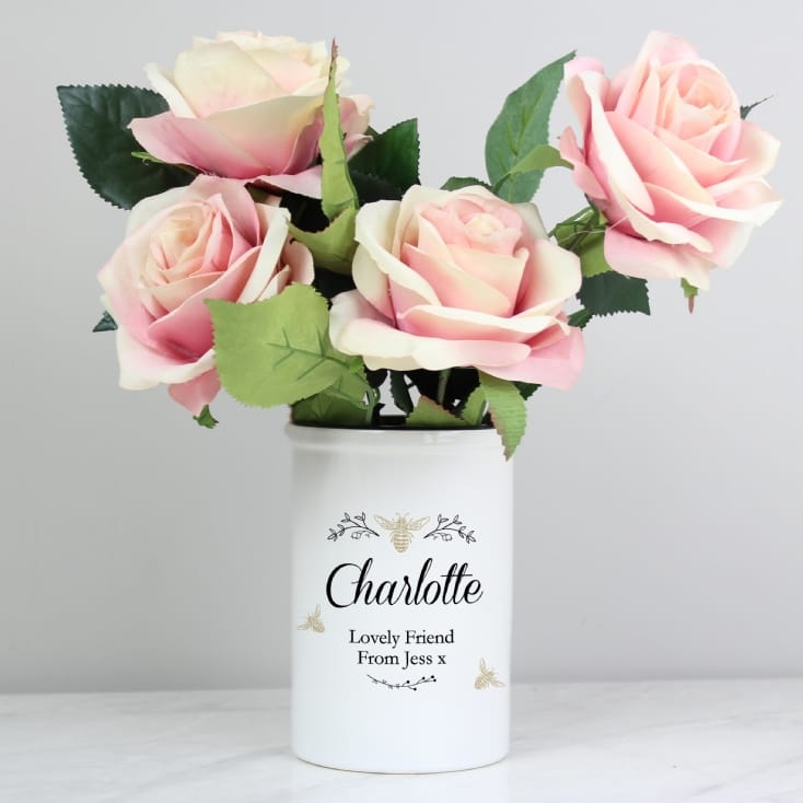 Personalised Straight Sided Ceramic Plant Pots