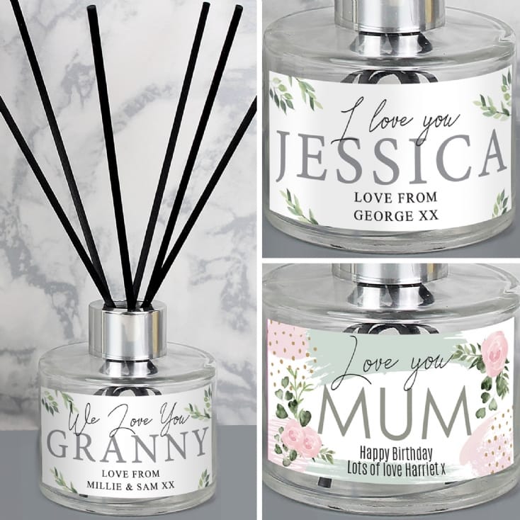 Personalised Floral Reed Diffusers | Find Me A Gift