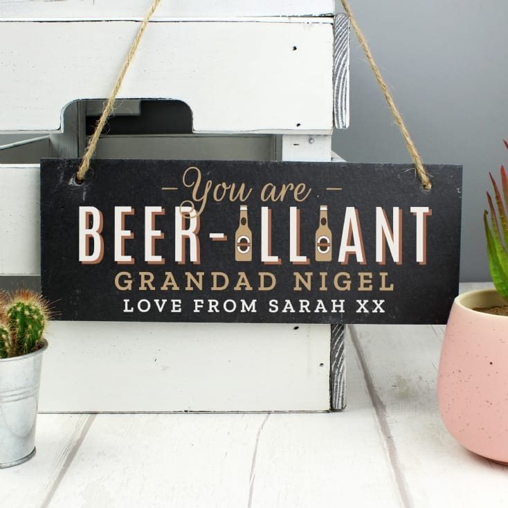 Personalised Beer Slate Signs