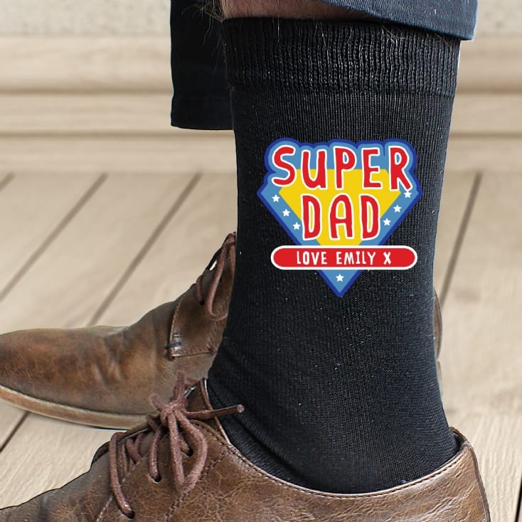 Personalised Super Dad Socks