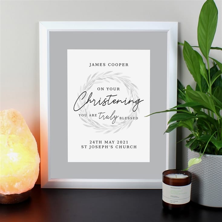 Truly Blessed Personalised Christening Print