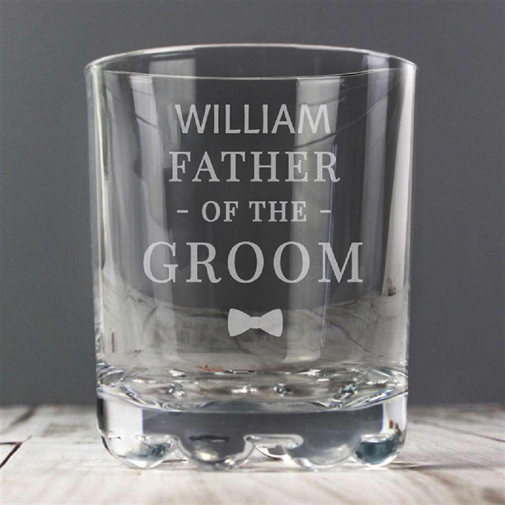 Father of the Groom Personalised Whisky Glass