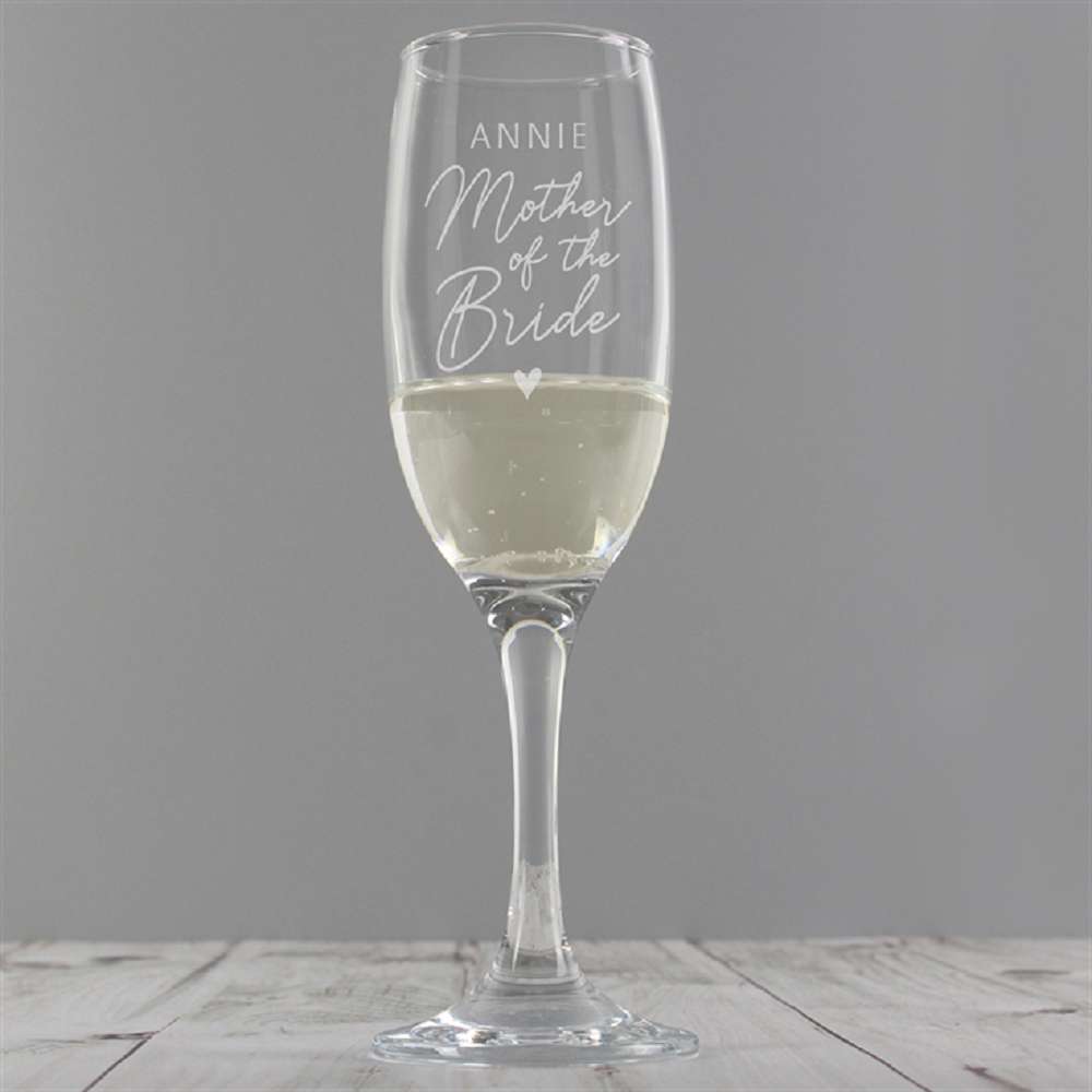 Mother of the Bride Personalised Prosecco Glass
