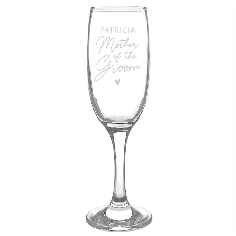 Mother of the Groom Personalised Champagne Glass