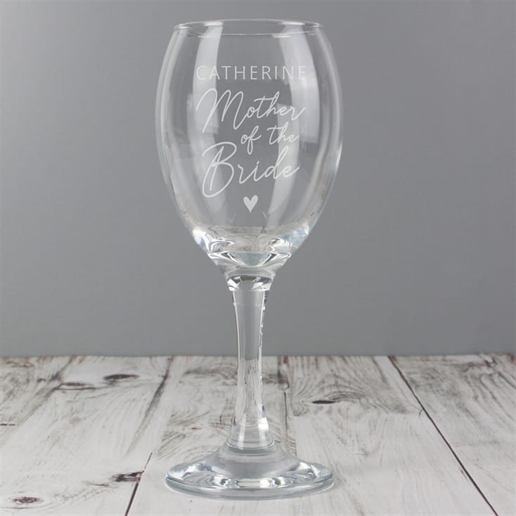 Mother of the Bride Personalised Wine Glass