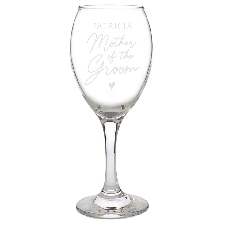 Mother of the Groom Personalised Wine Glass