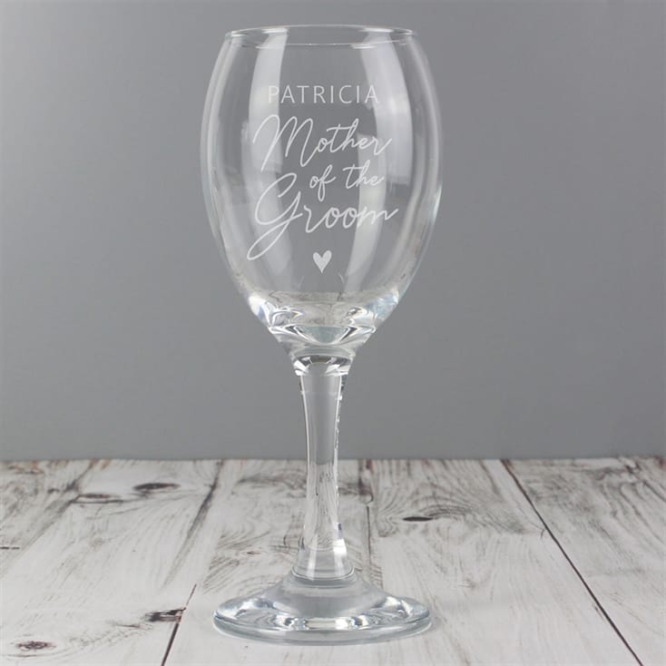 Mother of the Groom Personalised Wine Glass