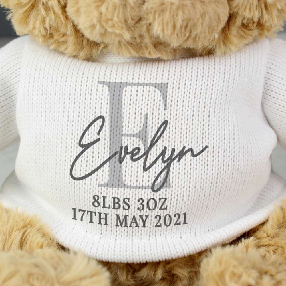 Personalised Initial Teddy Bear