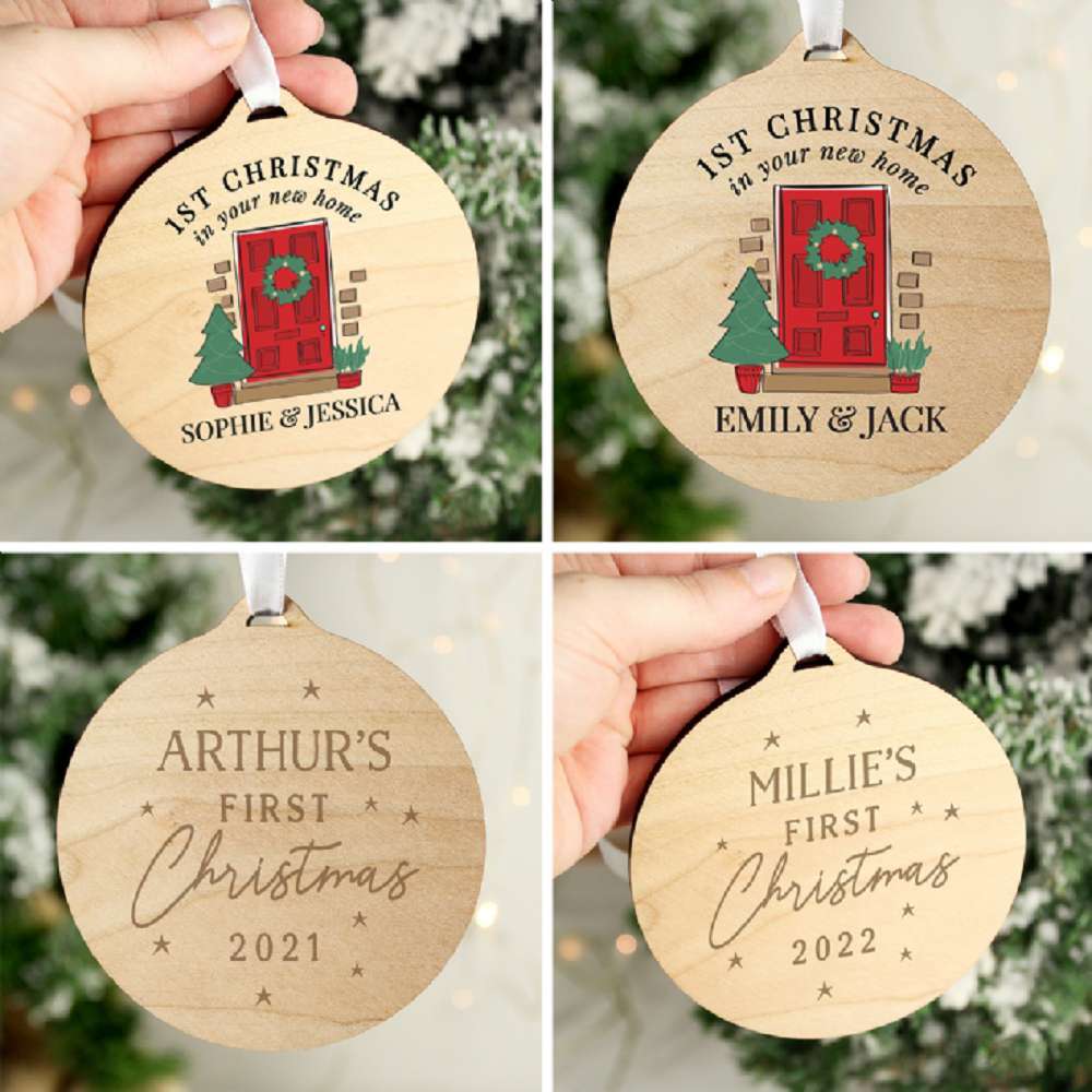 First Christmas Wooden Christmas Decorations | Find Me A Gift