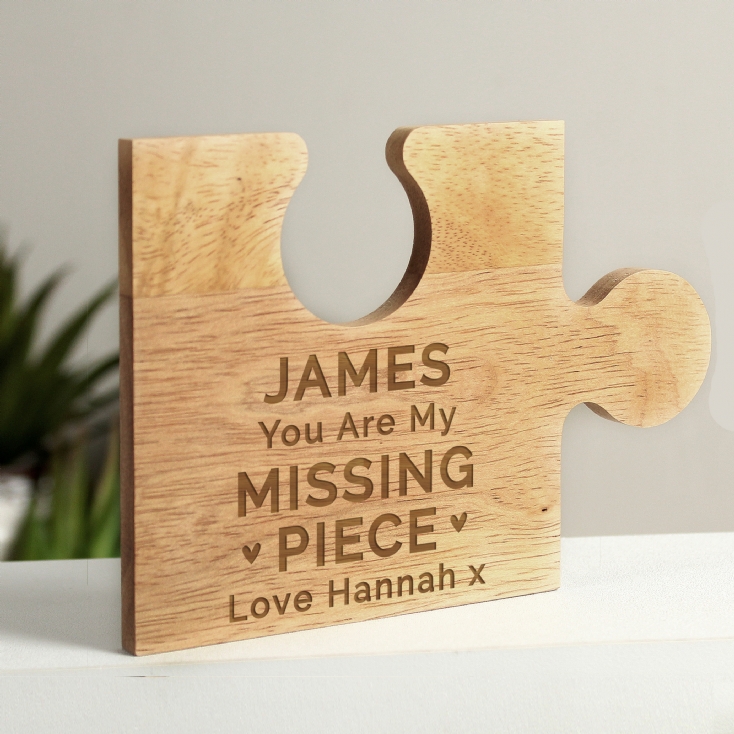 Jigsaw Piece Personalised Wooden Drink Coasters