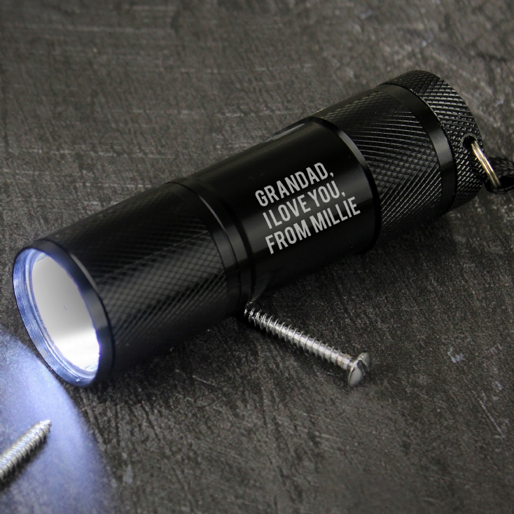 Personalised Black Mini Torch