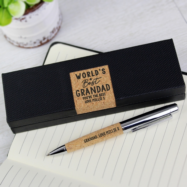 Personalised Pen Sets with Cork Detail