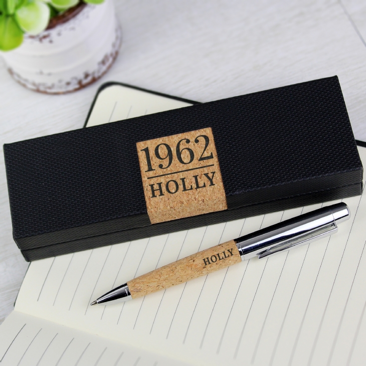 Personalised Pen Sets with Cork Detail