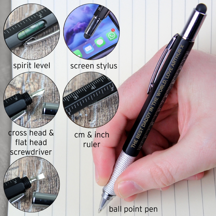 Personalised 7in1 Multi Tool Pen Find Me A Gift