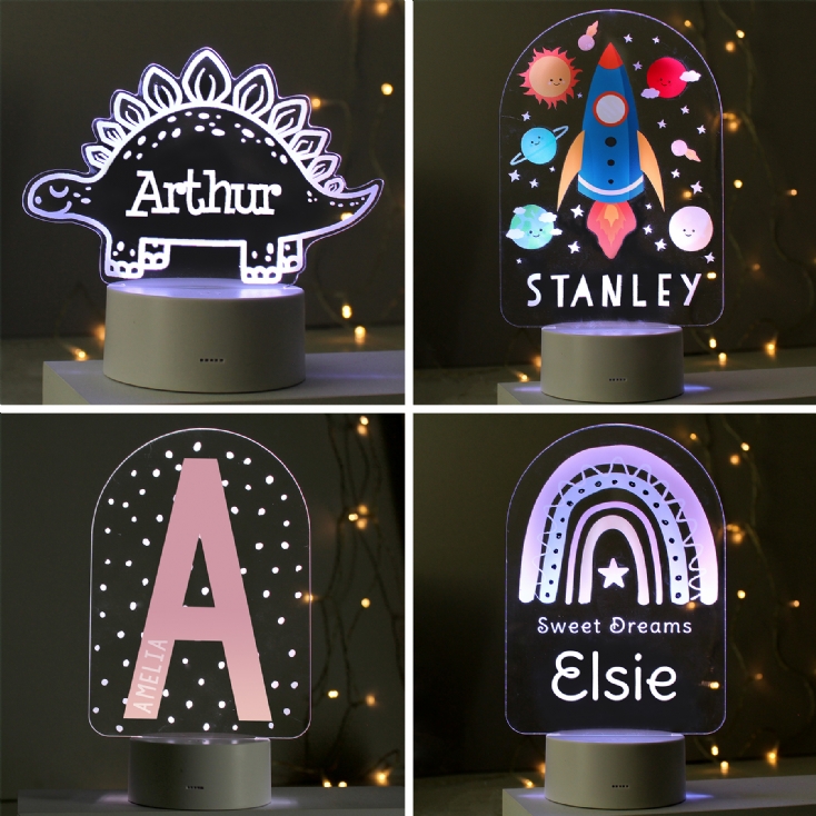 Personalised childrens top night lights