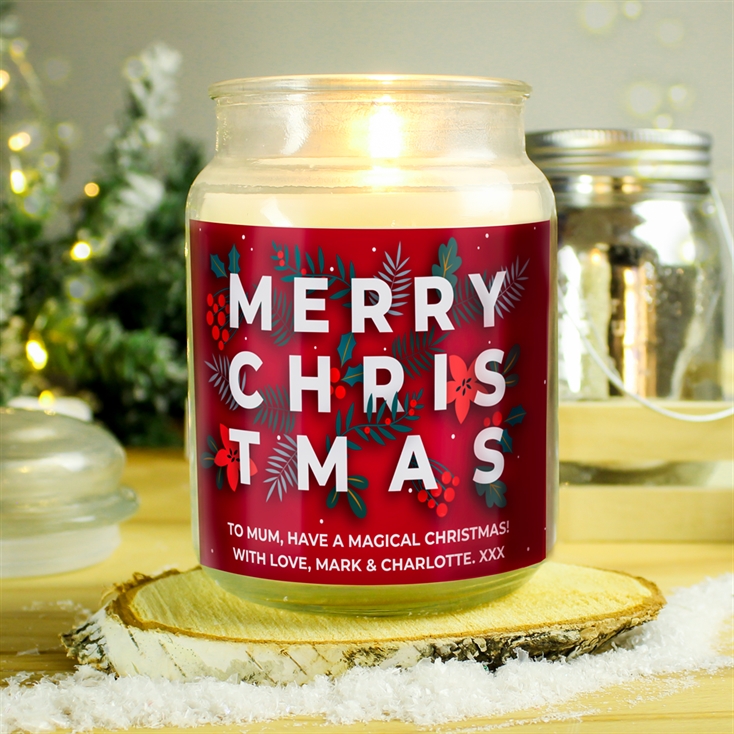 Personalised Christmas Large Scented Jar Candle Find Me A Gift