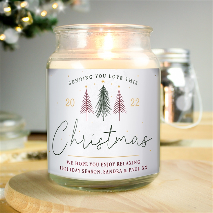 Personalised Sending Love Christmas Candle Find Me A Gift