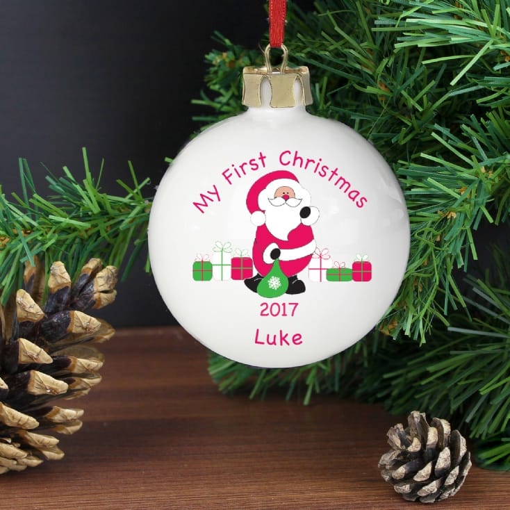 Personalised Babies First Christmas Bauble