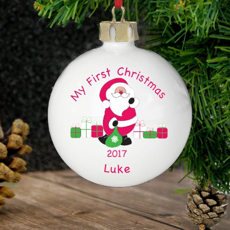 Personalised Babies First Christmas Bauble